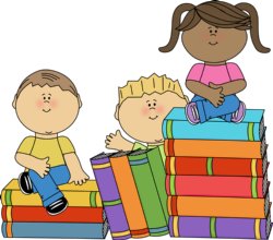 Image of kids on books